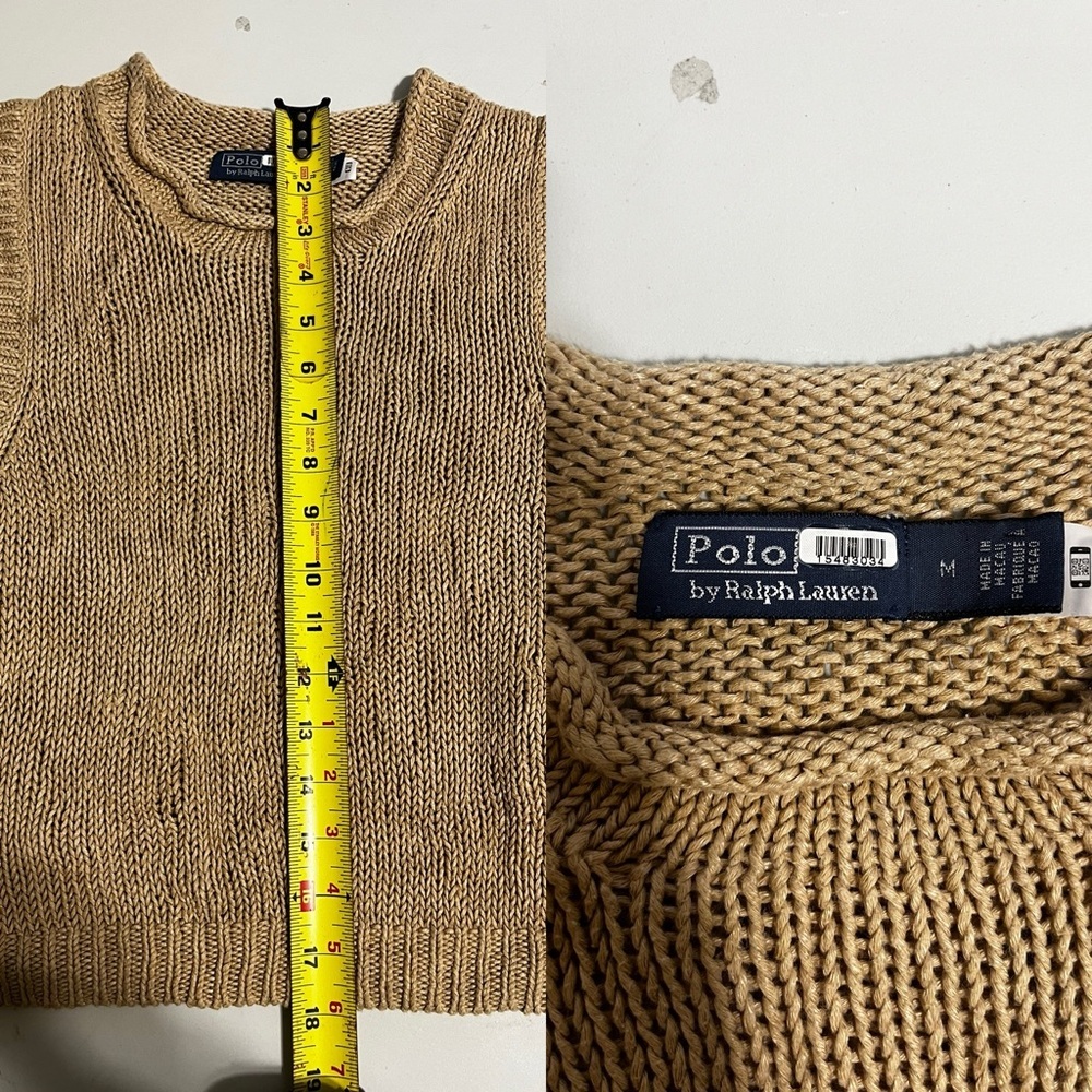 Polo Ralph Lauren Sleeveless Linen Knit Vest Top - Picture 7 of 7